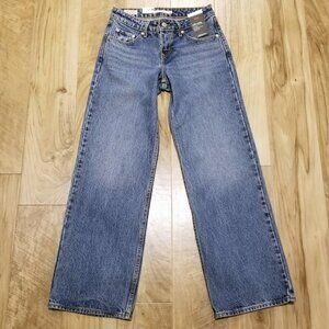 NWT Levi's Premium Low Loose Denim Blue Jeans 25 Womens Big E Straight Leg 28X30